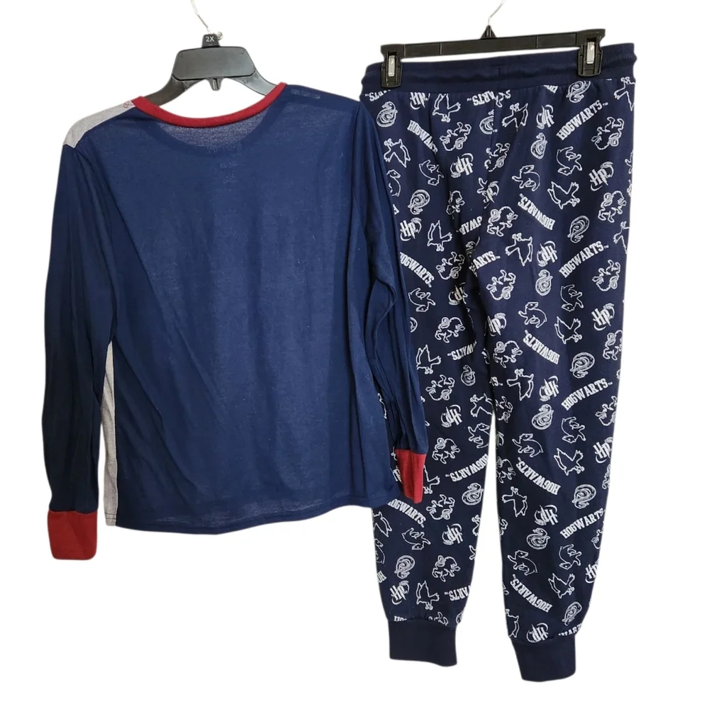 Harry Potter Hogwarts Pajama Set Big Boys Sz M Drawstring With Pocket And Top